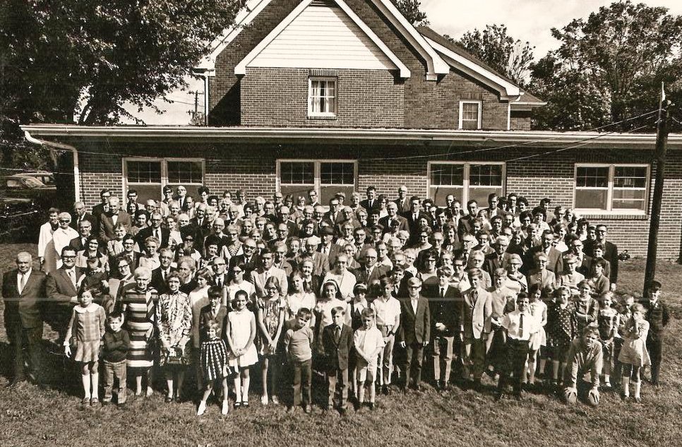 The congregation of Whitesville Christian Church is pictured in an undated photo. The church is celebrating its 150th anniversary this year.